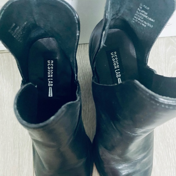 Design Lab (HBC) Black Staple Ankle Boots - Picture 2 of 3